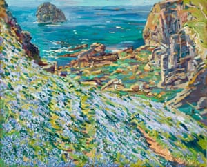 Vernal Squill and Cliff Quarries near Trebarwith, from an exhibition by Mary Martin (marymartin.co) at West Brendon, St Dominic, Cornwall, from 26 May to 2 June.