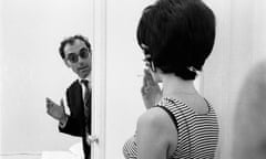 Jean-Luc Godard shooting Le Mépris with Brigitte Bardot in 1963.