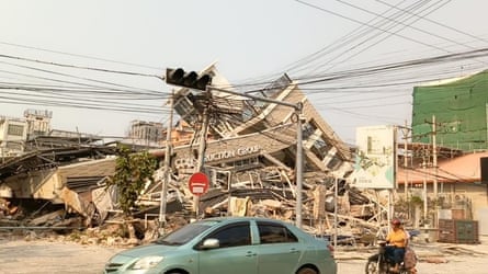 The offices of a construction firm lie in ruins