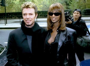 David Bowie and wife Iman in 1995