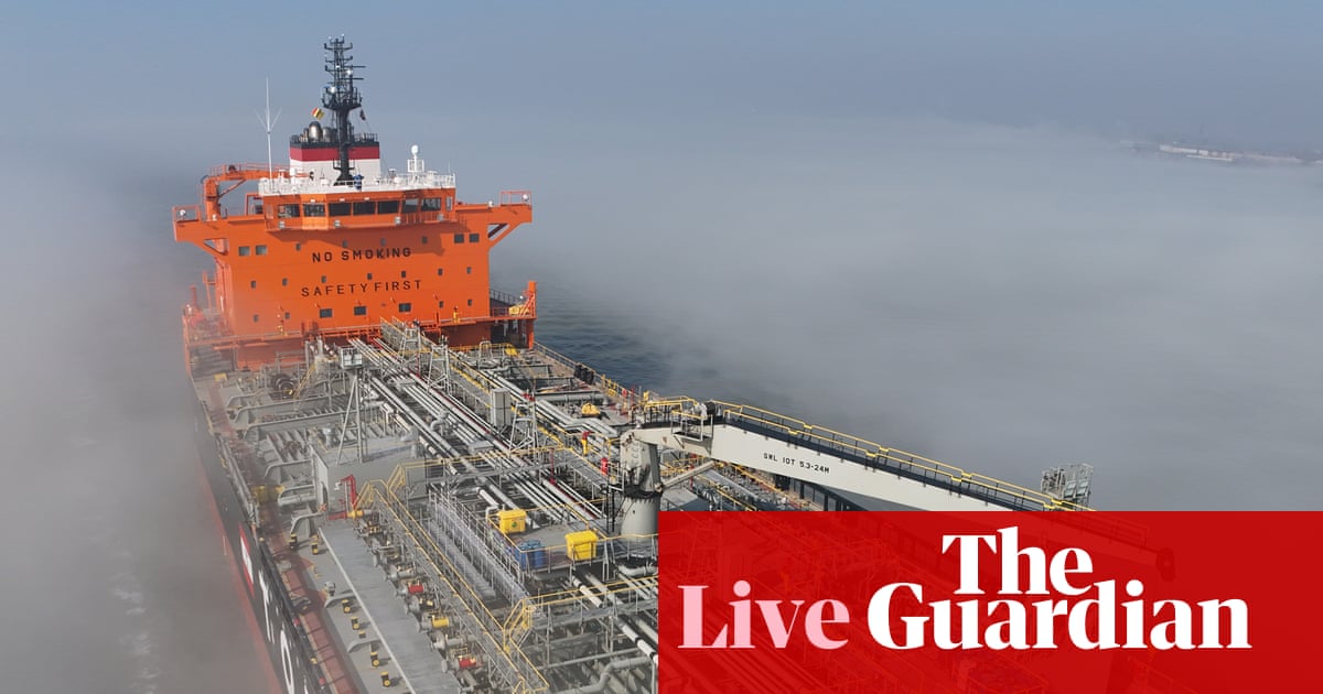 Oil price heading for biggest weekly gain in four years, as strait of Hormuz traffic grinds to a halt – business live