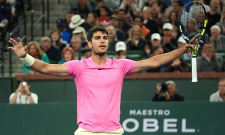 Carlos Alcaraz will play Jannik Sinner for a place in the Indian Wells final after his win over Felix Auger-Aliassime.