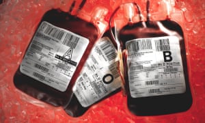 NHS blood bags