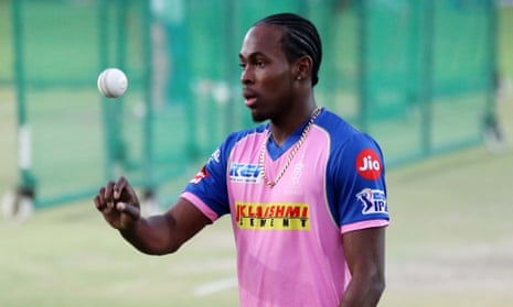 Jofra Archer in a practice session with the Rajasthan Royals in 2019. He will not be linking up with the IPL franchise this year and instead target a first-team return with Sussex