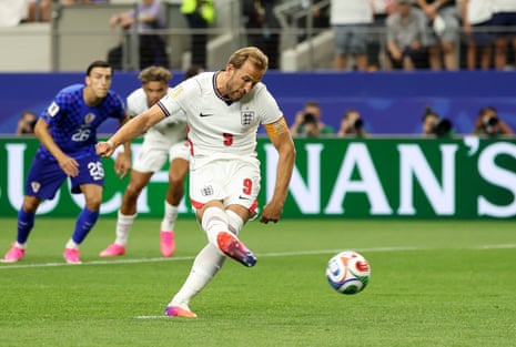 Harry Kane of England scores a penalty