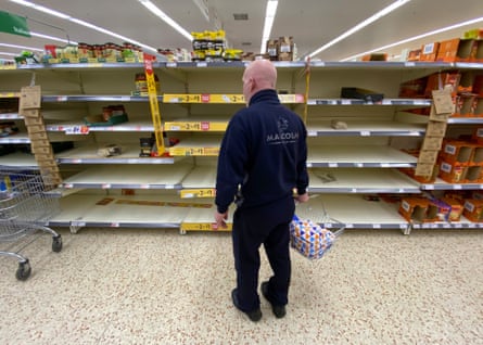 In common with the other large supermarket chains, Morrisons has been struggling with stocks as shoppers panic-buy.