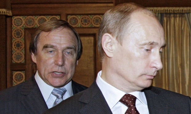 Sergei Roldugin with Vladimir Putin.