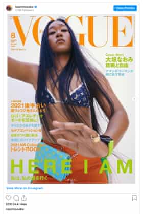 Naomi Osaka on the cover of Vogue Japan
