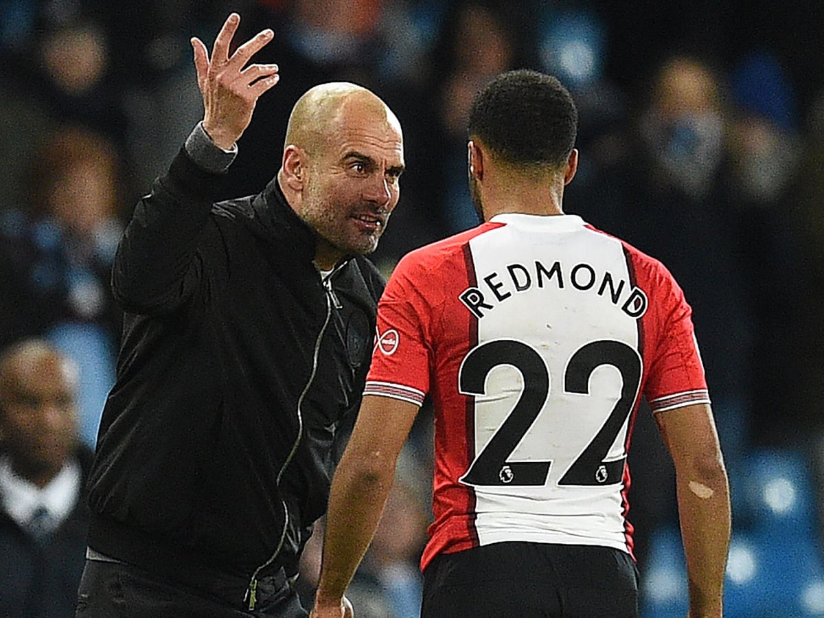 Pep Guardiola admits to regret over pitch exchange with Nathan Redmond | Pep Guardiola | The Guardian