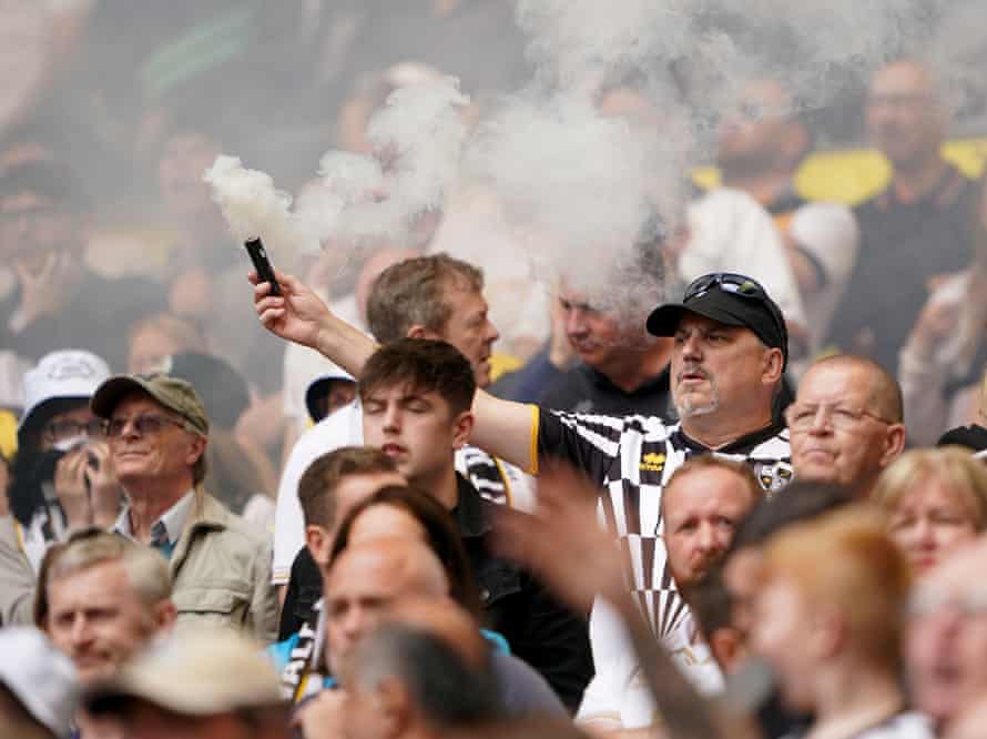 Port Vale fans in the stands.