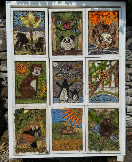 Nine animals depicted by the children of Stoney Middleton.