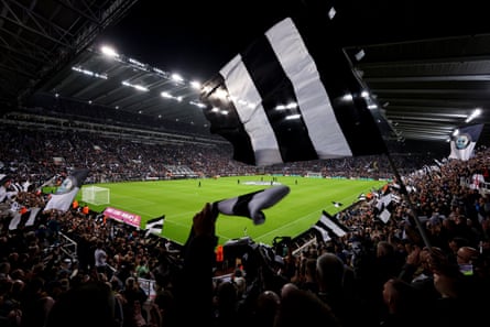 A view of Newcastle fans at St James’ Park