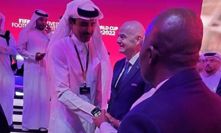 Gianni Infantino at the World Cup opening ceremony