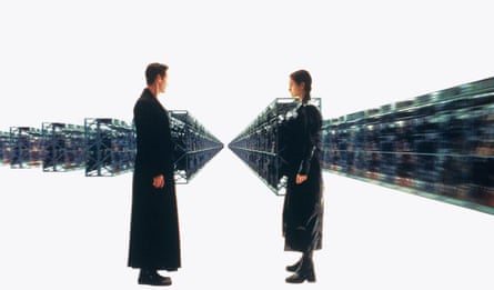 Keanu Reeves and Carrie-Anne Moss in the 1999 film The Matrix