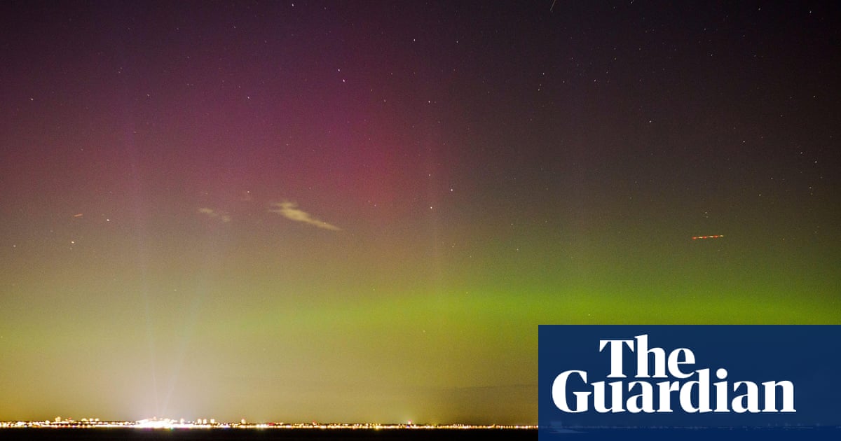 Skies across the UK illuminated by the northern lights
