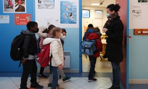 Students return to classes in Nice when France announces a relaxation of Covid rules for schools.