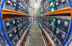 Plastic boxes containing plant seeds inside the international Svalbard Global Seed Vault on Spitsbergen, Norway.