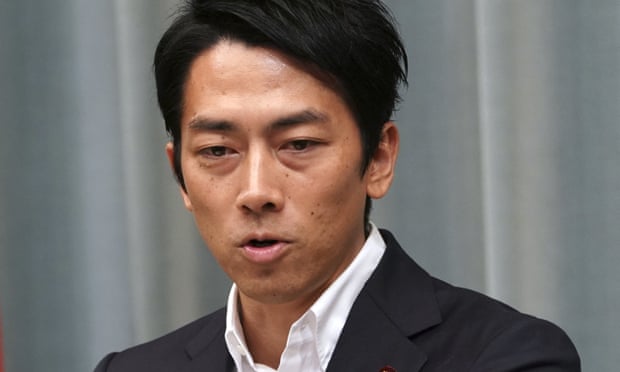 Newly appointed Japanese environment minister Shinjiro Koizumi who has called for nuclear reactors to be scrapped rather than restarted after Fukushima.