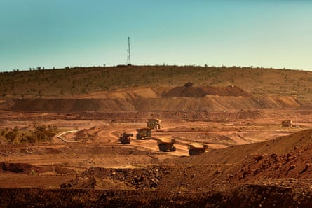 Trucks in an open-cut mine
