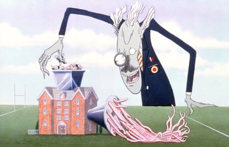 Still from The Wall by Pink Floyd, directed by Alan Parker, with animation by Gerald Scarfe