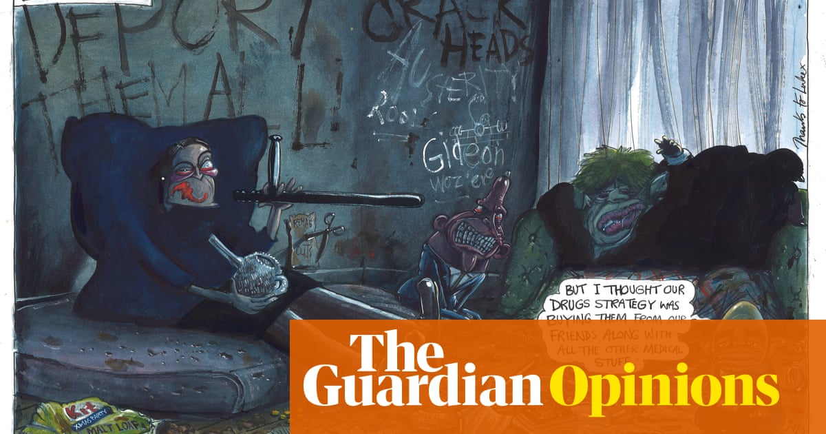 Martin Rowson on Tories’ new crackdown on drug crime – cartoon