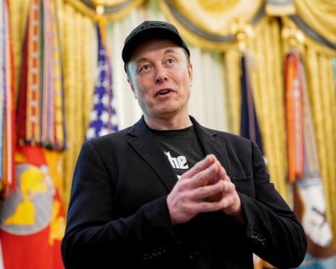 Elon Musk at a press conference at the White House on 30 May 2025.
