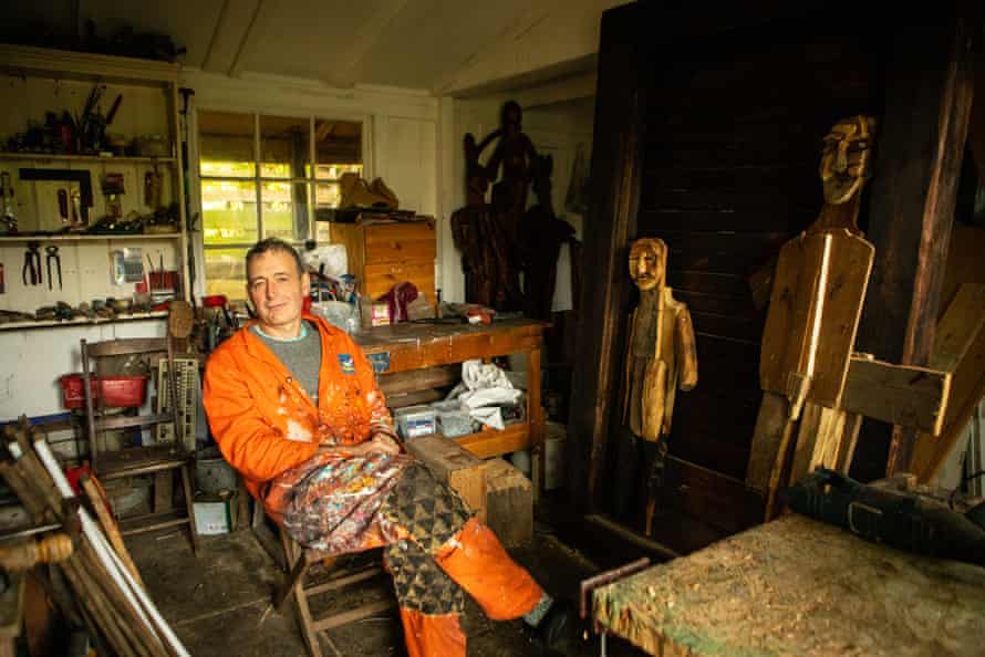 Wilson at home in his studio.