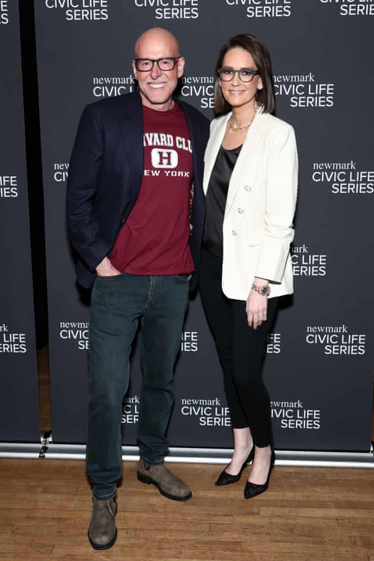 ‘Raging Moderates’ Scott Galloway and Jessica Tarlov in New York in April.