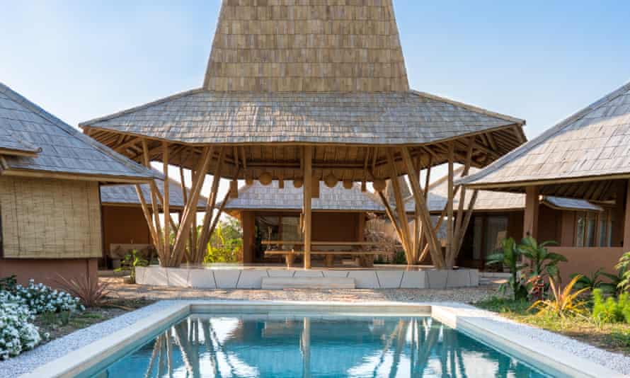 Poolside at Sumba’s eco-resort. Sumba Hospitality Foundation, Sumba Island, eastern Indonesia.