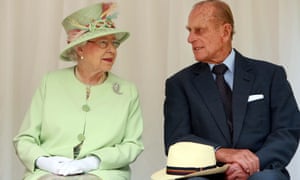 The Queen and Prince Philip during a tour of Southbank in Brisbane, Australia.