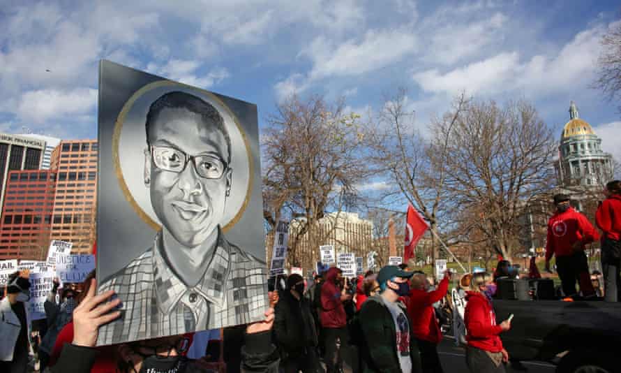 Protesters gather for a rally to call for justice for Elijah McClain in Denver in November.