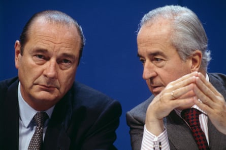 Jacques Chirac, left, during his time as mayor of Paris, with Edouard Balladur in 1994.