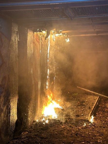 The cable fire that caused the blackout.