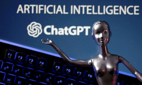Illustration shows ChatGPT logo and AI Artificial Intelligence words