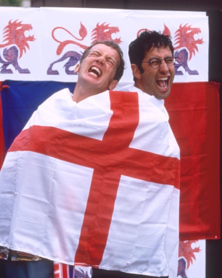 David Baddiel, right, with Frank Skinner in TV’s Fantasy World Cup.