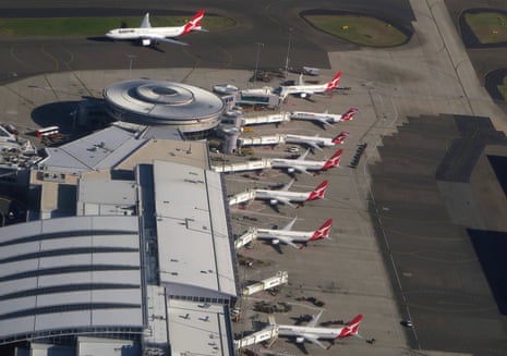 File photo of Qantas planes at Sydney airport in Australia