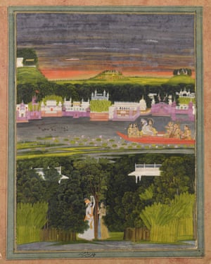 Radha and Krishna in the Boat of Love