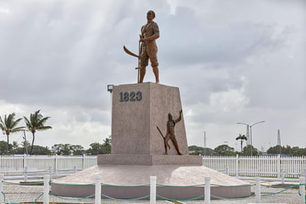 The 1823 Monument in Georgetown, by the US-based Guyanese sculptor, Ivor Thom, was unveiled in 2013 and commemorates the slaves’ revolt in the Demerara Rebellion.