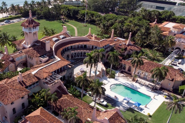 An aerial view of Mar-a-Lago.