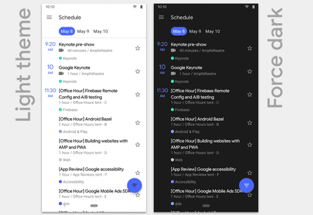 Android 10 finally includes a system-wide dark theme.