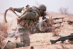 Israeli IDF troops in chemical warfare training