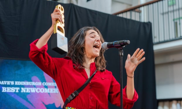 Edinburgh festival’s funniest performers for 2022 are revealed | Edinburgh festival 2022 2 Lara Ricote receives her award