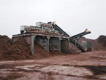 Peat separator for grading milled peat for horticultural use, near Carbury, County Kildare, 2019.