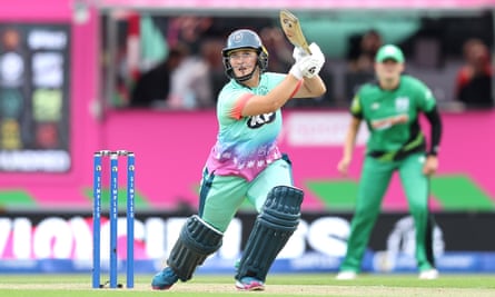 Alice Capsey of Oval Invincibles at The Oval in August.