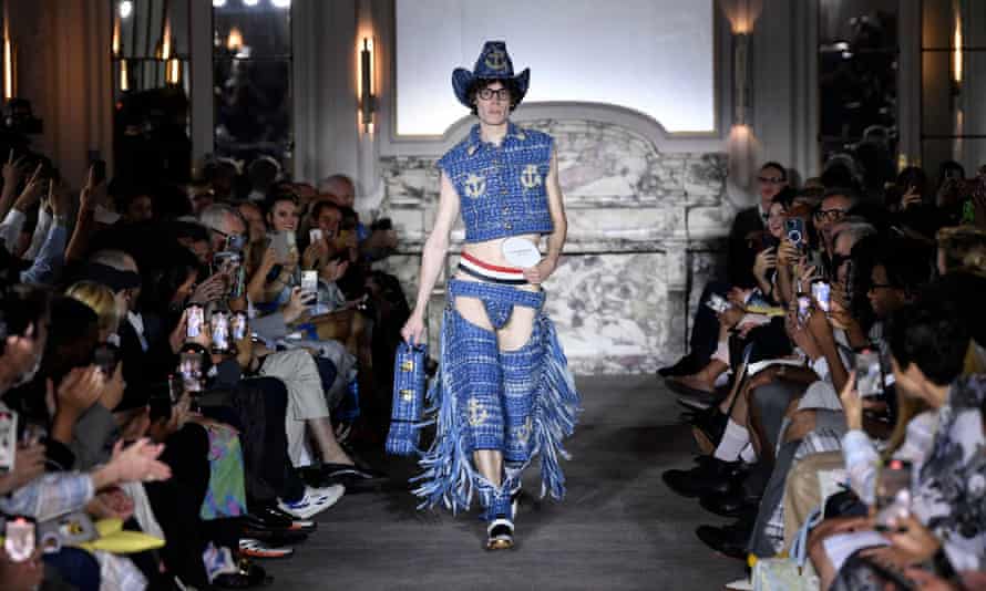 A model walks the runway during the Thom Browne Spring/Summer 2023 Ready to Wear show in Paris.