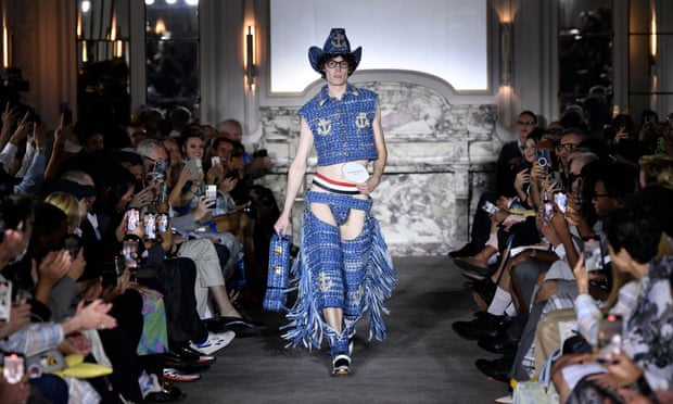 A model walks the runway during the Thom Browne Ready to Wear spring/summer 2023 show in Paris.