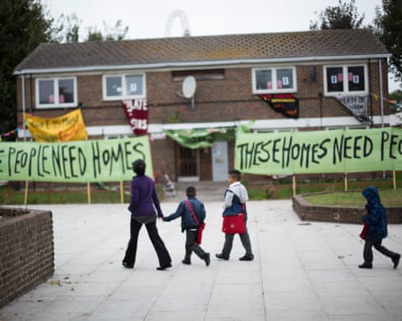 Homes with signs that say: These homes need people’