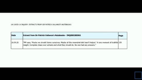 Extract from Vallance’s diary
