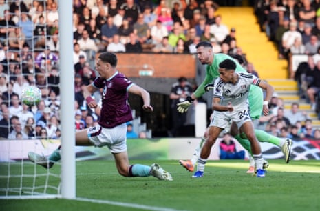 Fulham's Joshua King scores their side's first goal.