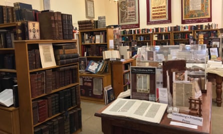 Books and bibles on display at St Arnaud’s Bible Museum, Australia.